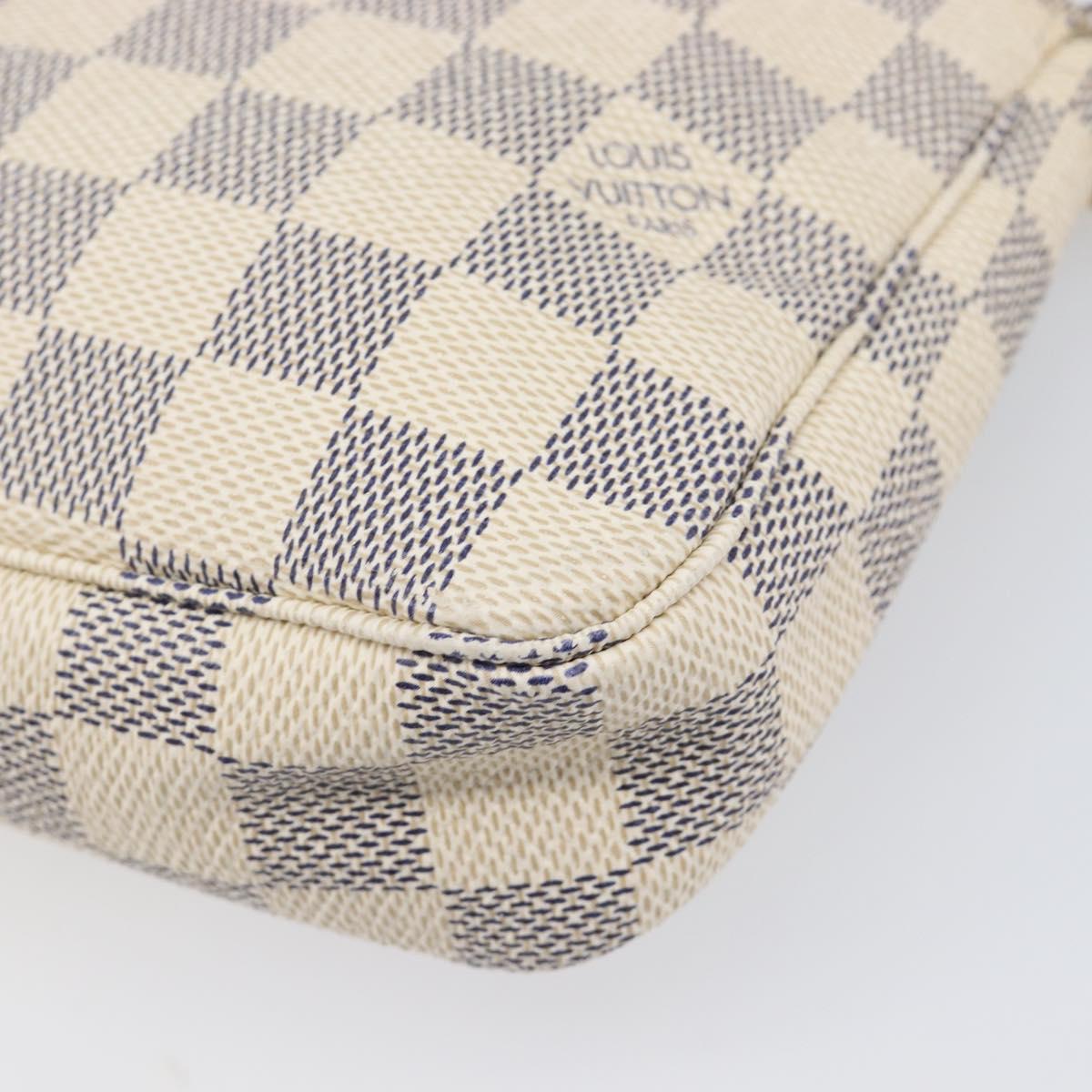 LOUIS VUITTON Damier Azur Pochette Accessoires Pouch N41207 LV Auth 202011