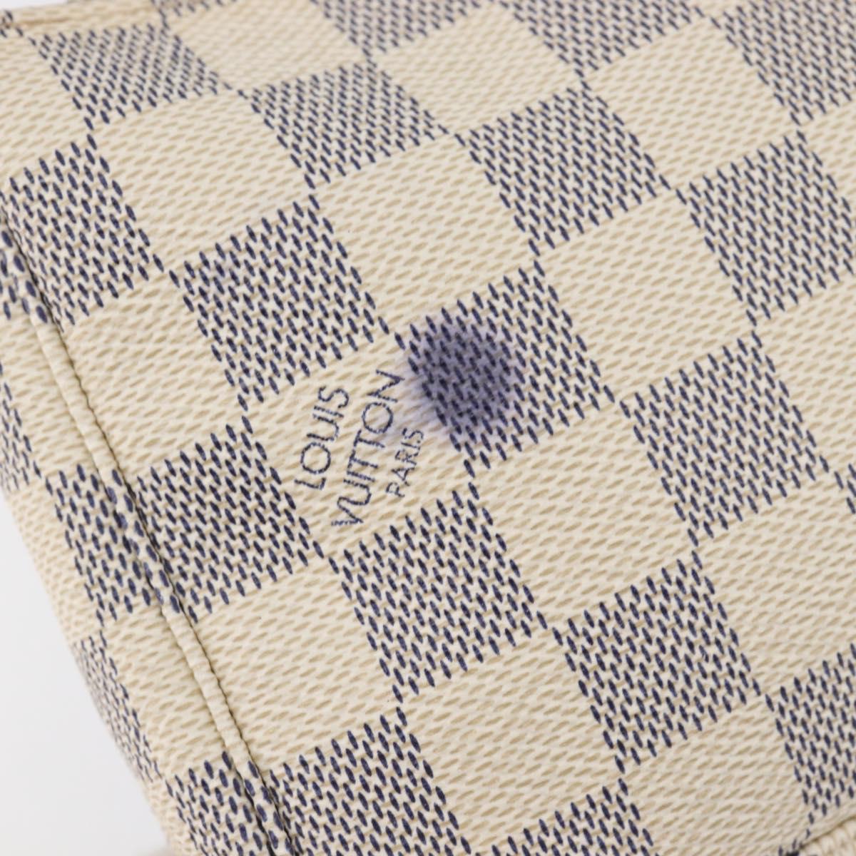 LOUIS VUITTON Damier Azur Pochette Accessoires Pouch N41207 LV Auth 202011