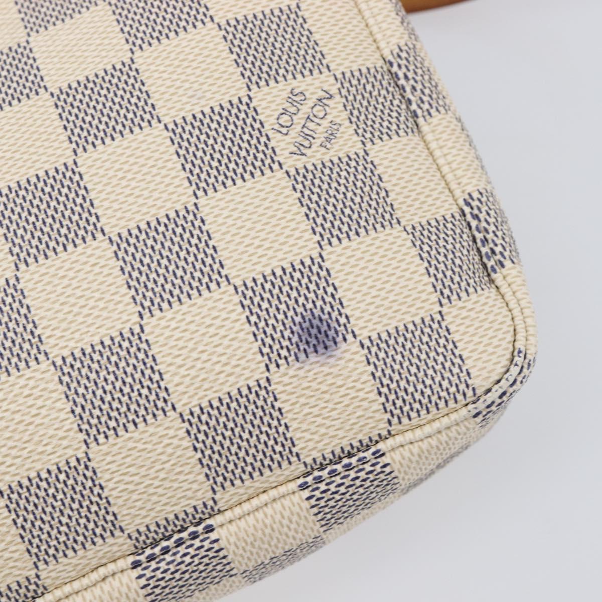 LOUIS VUITTON Damier Azur Pochette Accessoires Pouch N41207 LV Auth 202011