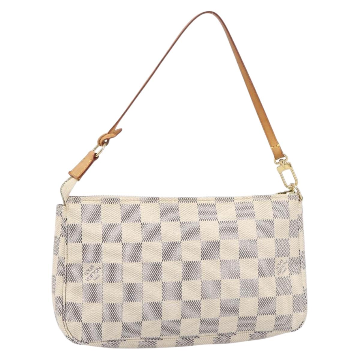 LOUIS VUITTON Damier Azur Pochette Accessoires Pouch N41207 LV Auth 202011