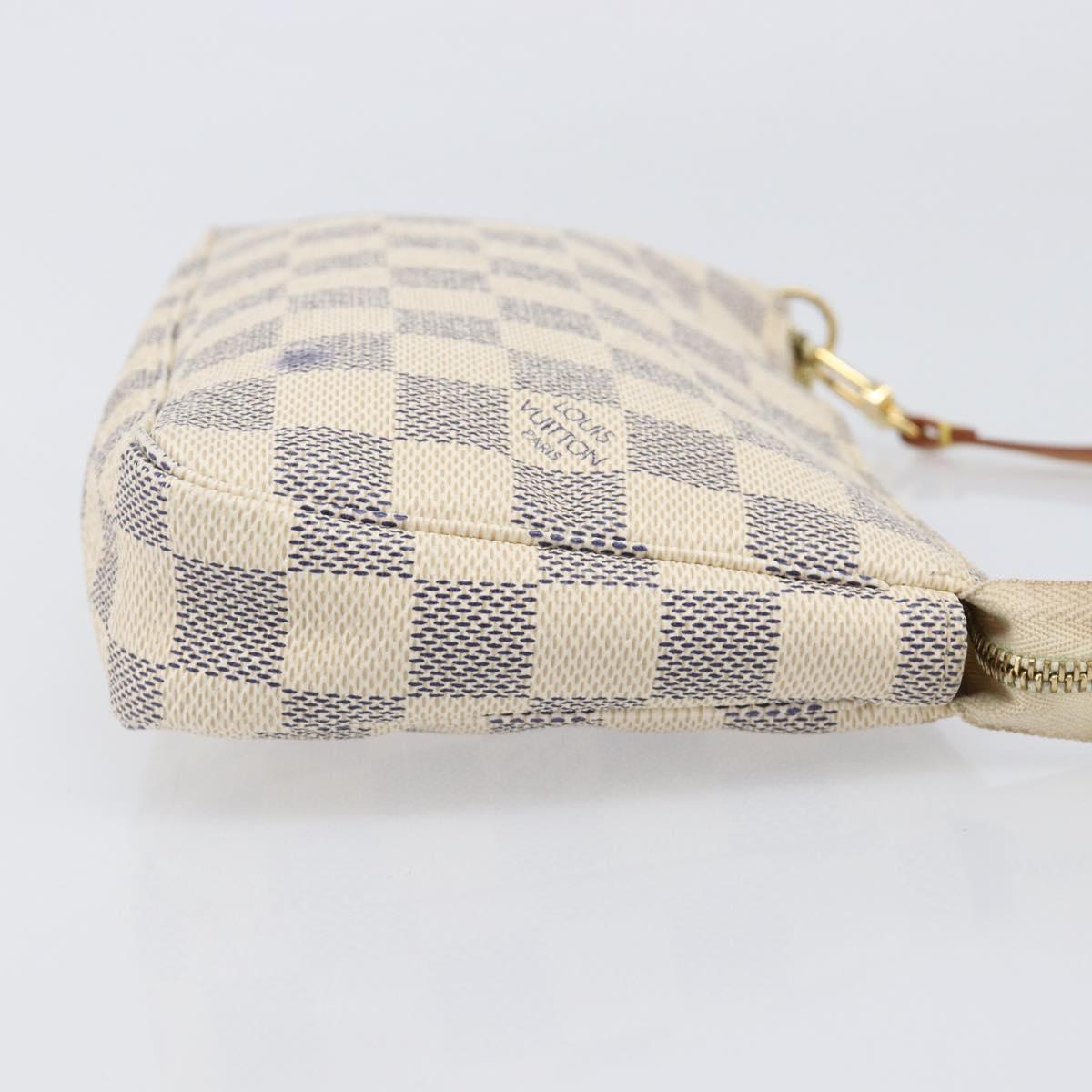 LOUIS VUITTON Damier Azur Pochette Accessoires Pouch N41207 LV Auth 202011