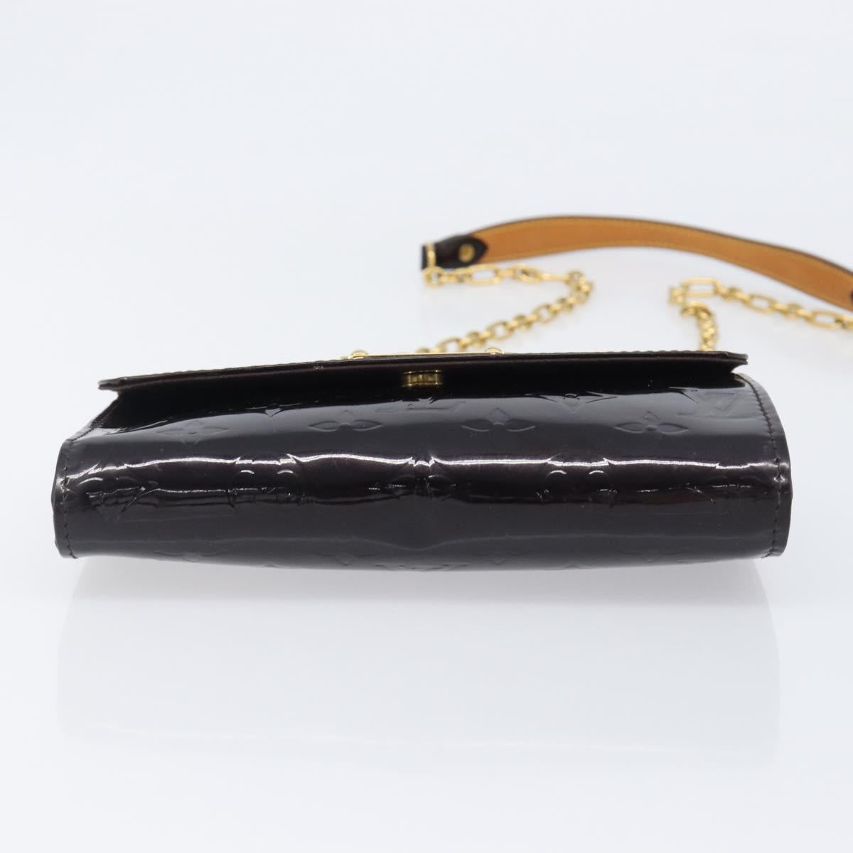 LOUIS VUITTON Monogram Vernis Bel Ale Shoulder Bag Amarante M93613 Auth 202014