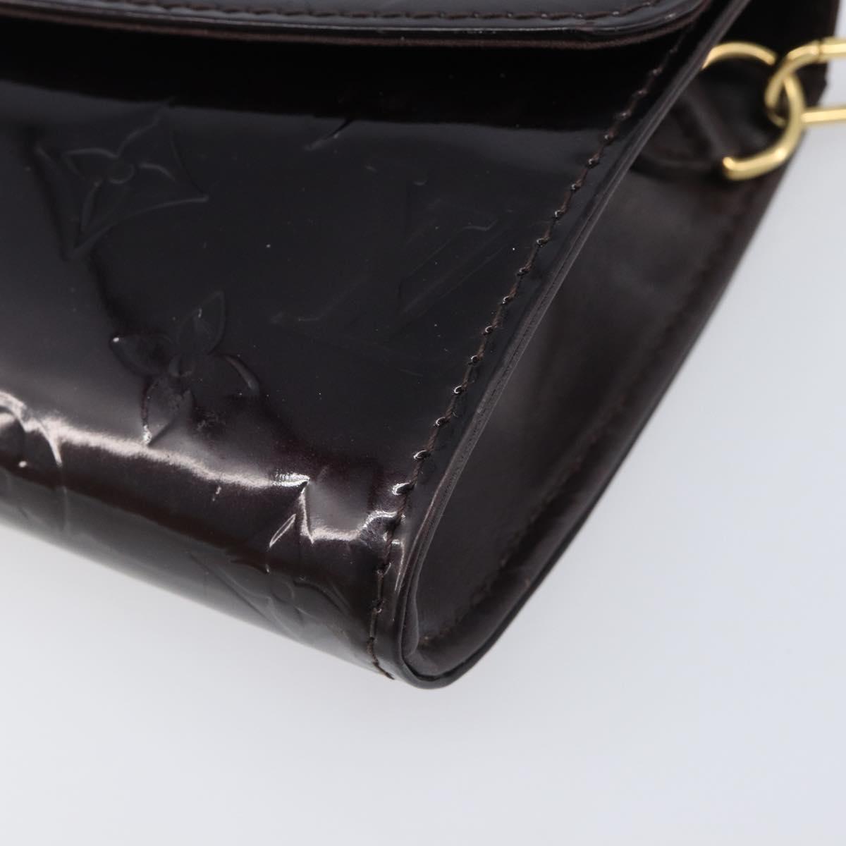 LOUIS VUITTON Monogram Vernis Bel Ale Shoulder Bag Amarante M93613 Auth 202014