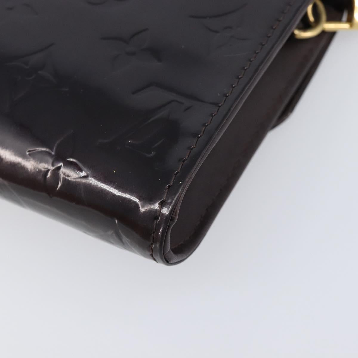 LOUIS VUITTON Monogram Vernis Bel Ale Shoulder Bag Amarante M93613 Auth 202014