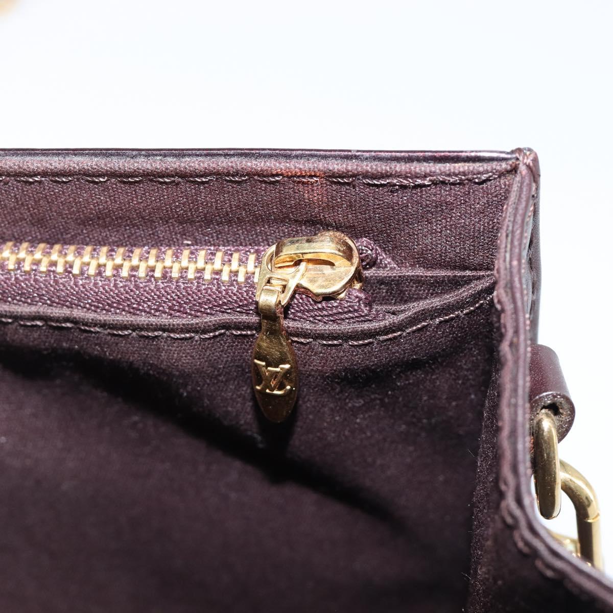LOUIS VUITTON Monogram Vernis Bel Ale Shoulder Bag Amarante M93613 Auth 202014