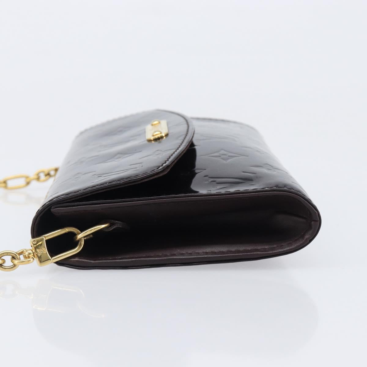 LOUIS VUITTON Monogram Vernis Bel Ale Shoulder Bag Amarante M93613 Auth 202014