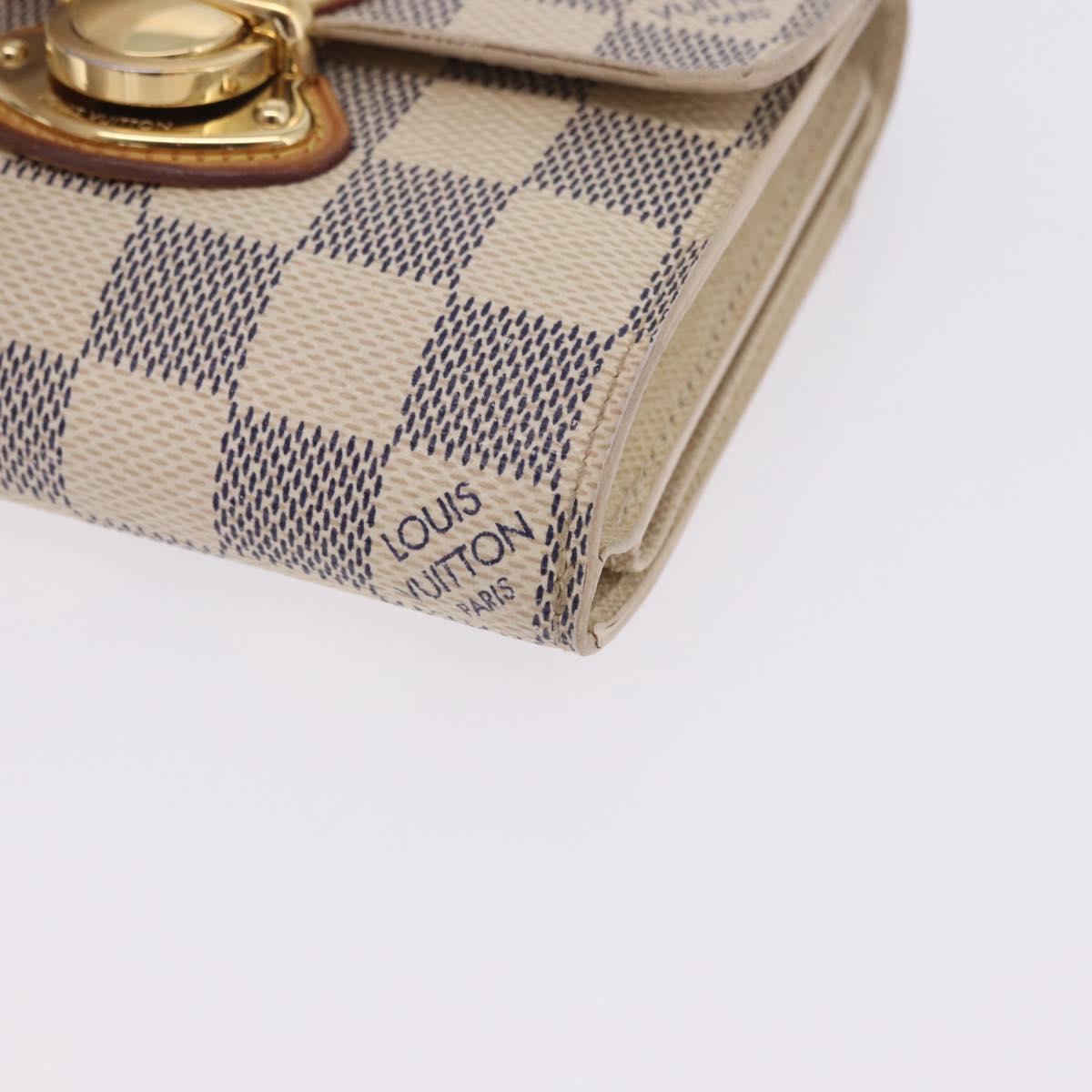 LOUIS VUITTON Damier Azur Portefeuille Joy Bifold Wallet N60030 LV Auth 202016