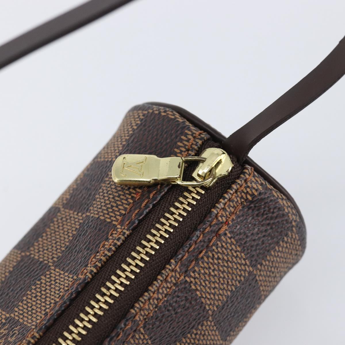 LOUIS VUITTON Damier Ebene Papillon Pouch LV Auth 202021A