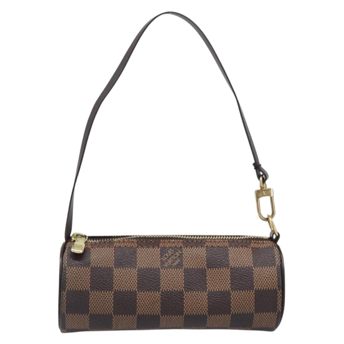 LOUIS VUITTON Damier Ebene Papillon Pouch LV Auth 202021A