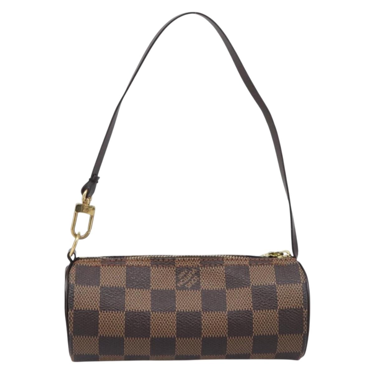 LOUIS VUITTON Damier Ebene Papillon Pouch LV Auth 202021A