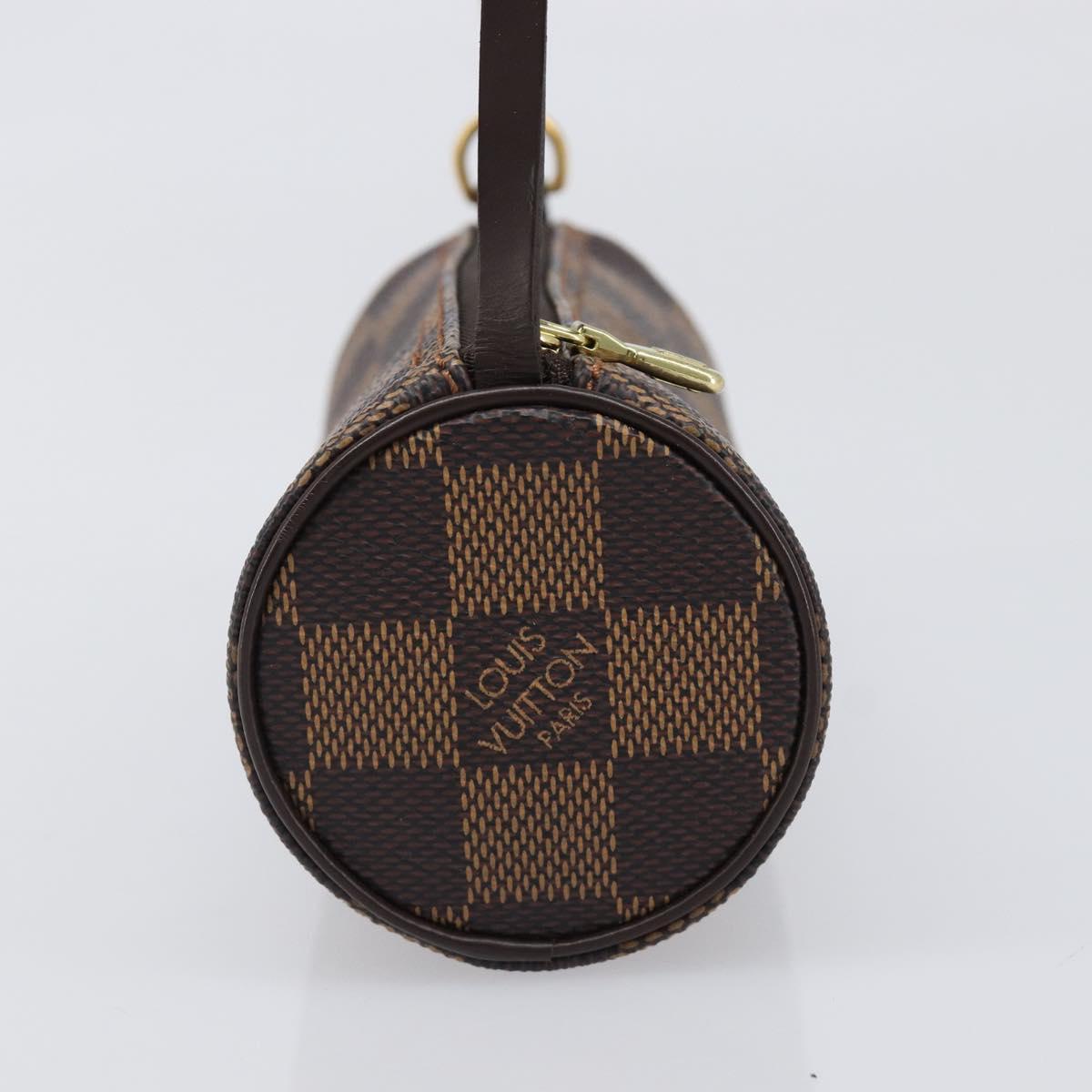 LOUIS VUITTON Damier Ebene Papillon Pouch LV Auth 202021A