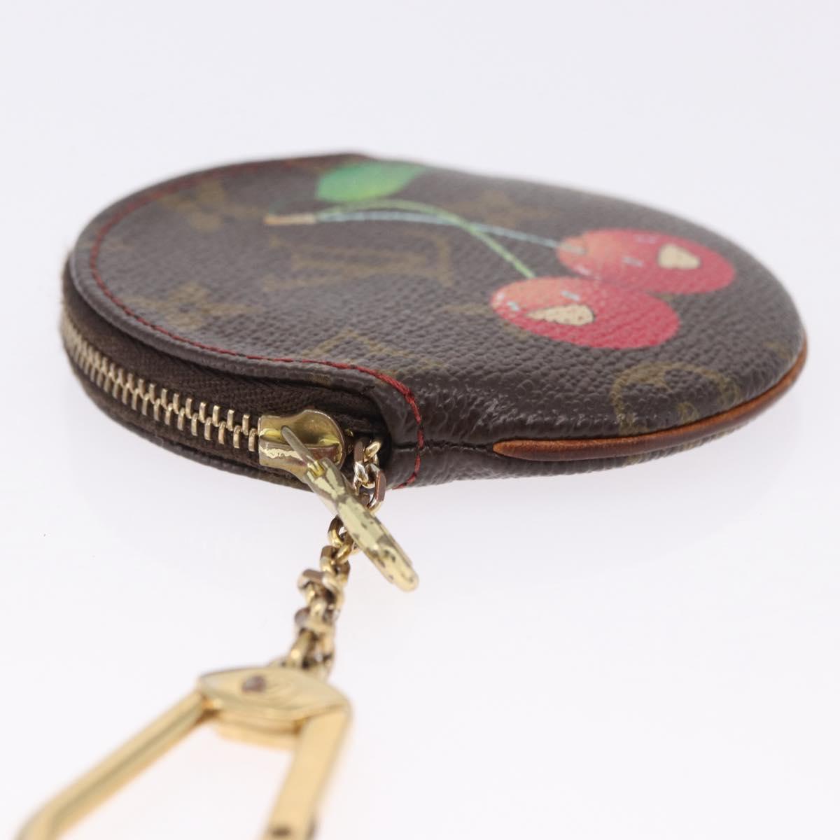 LOUIS VUITTON Monogram Cherry Porte Monnaie Ron Coin Purse M95043 Auth 202023