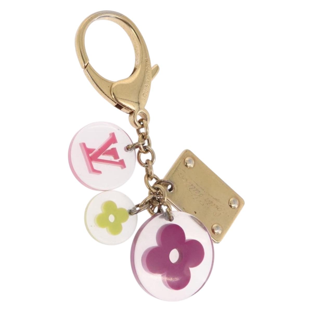 LOUIS VUITTON Porte Cles Fleur Charm Metal Multicolor M60046 LV Auth 202033