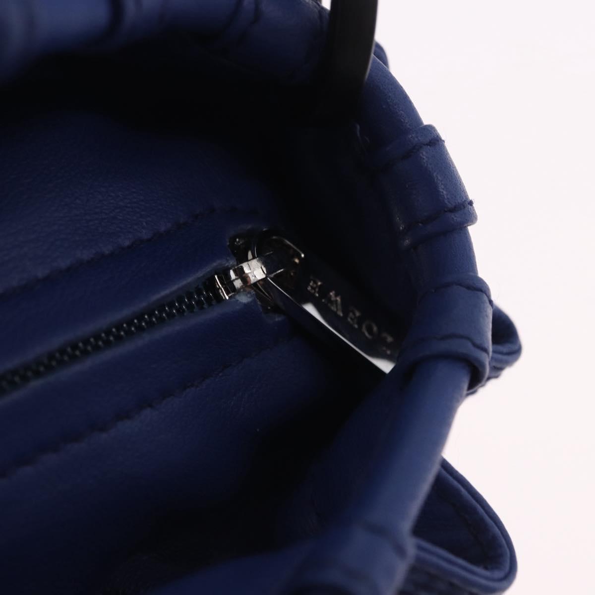 LOEWE Nappa Aire Coin Purse Leather Blue Auth 202034V