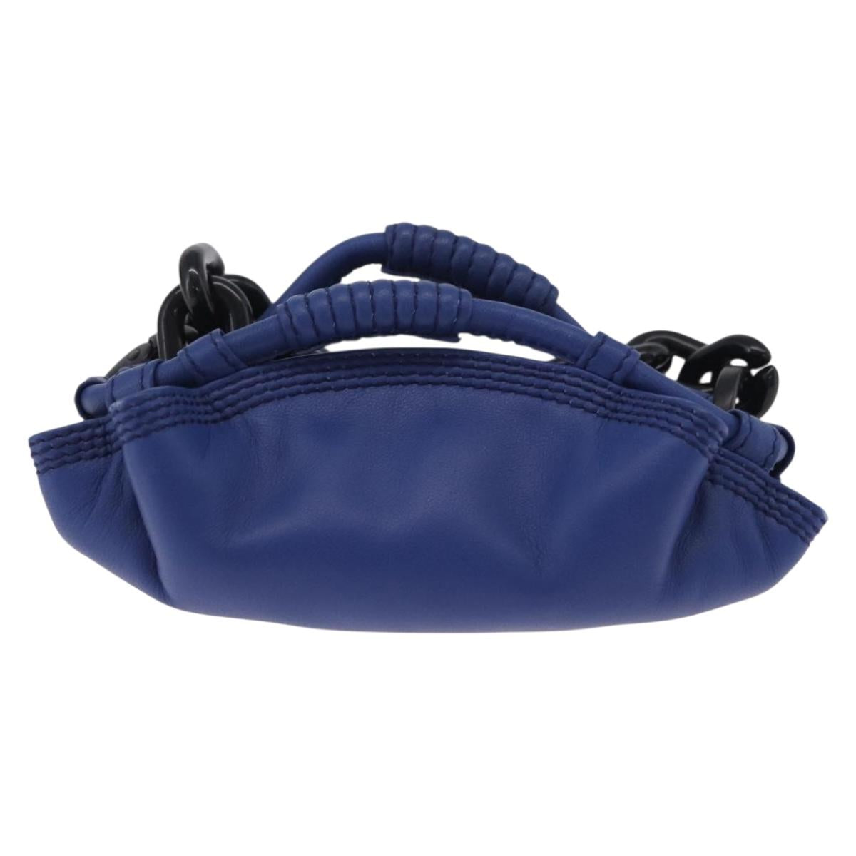LOEWE Nappa Aire Coin Purse Leather Blue Auth 202034V