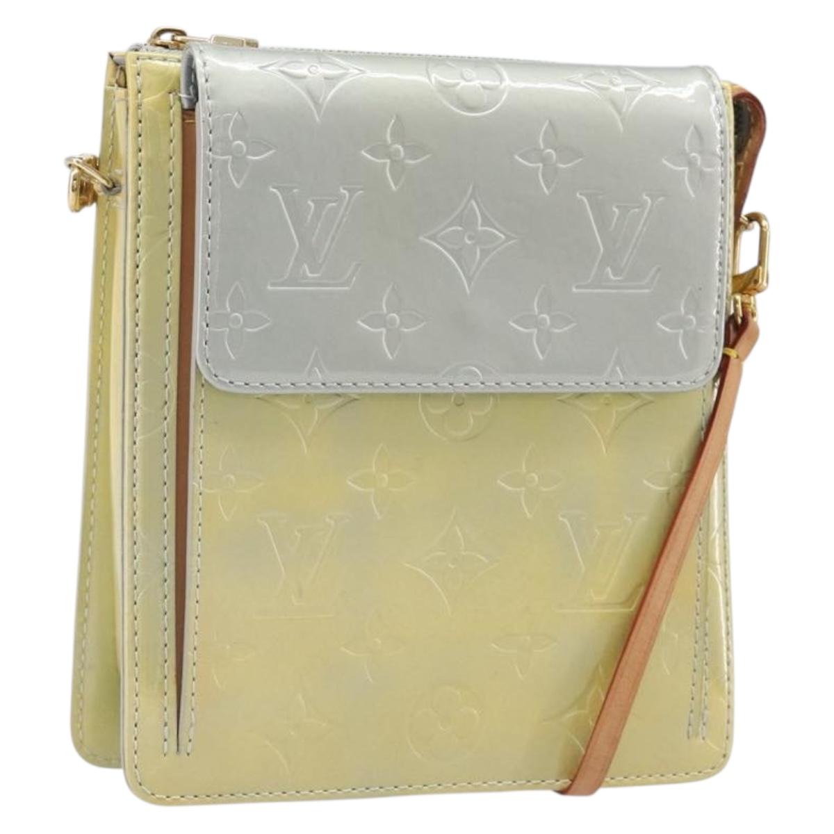 LOUIS VUITTON Monogram Vernis Motto Accessory Pouch Gris M91030 LV Auth 202054