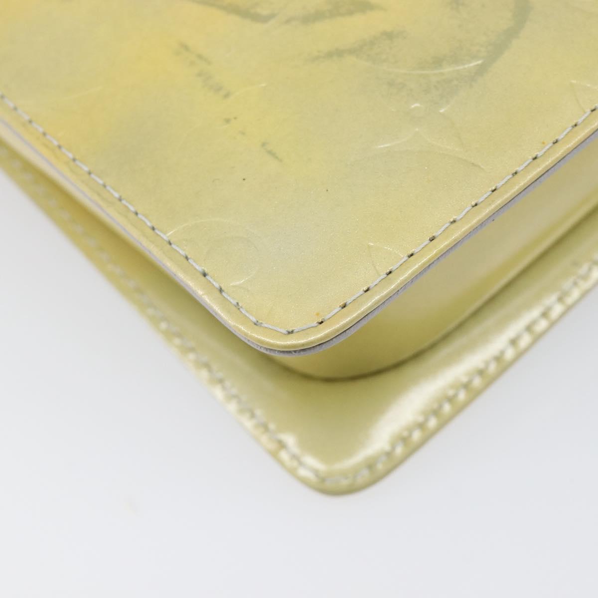 LOUIS VUITTON Monogram Vernis Motto Accessory Pouch Gris M91030 LV Auth 202054