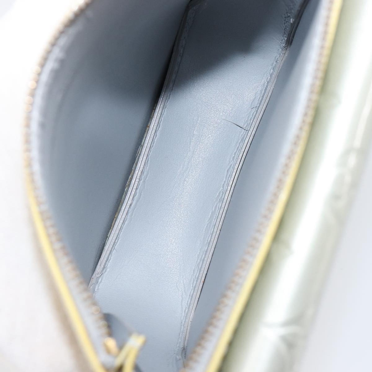 LOUIS VUITTON Monogram Vernis Motto Accessory Pouch Gris M91030 LV Auth 202054