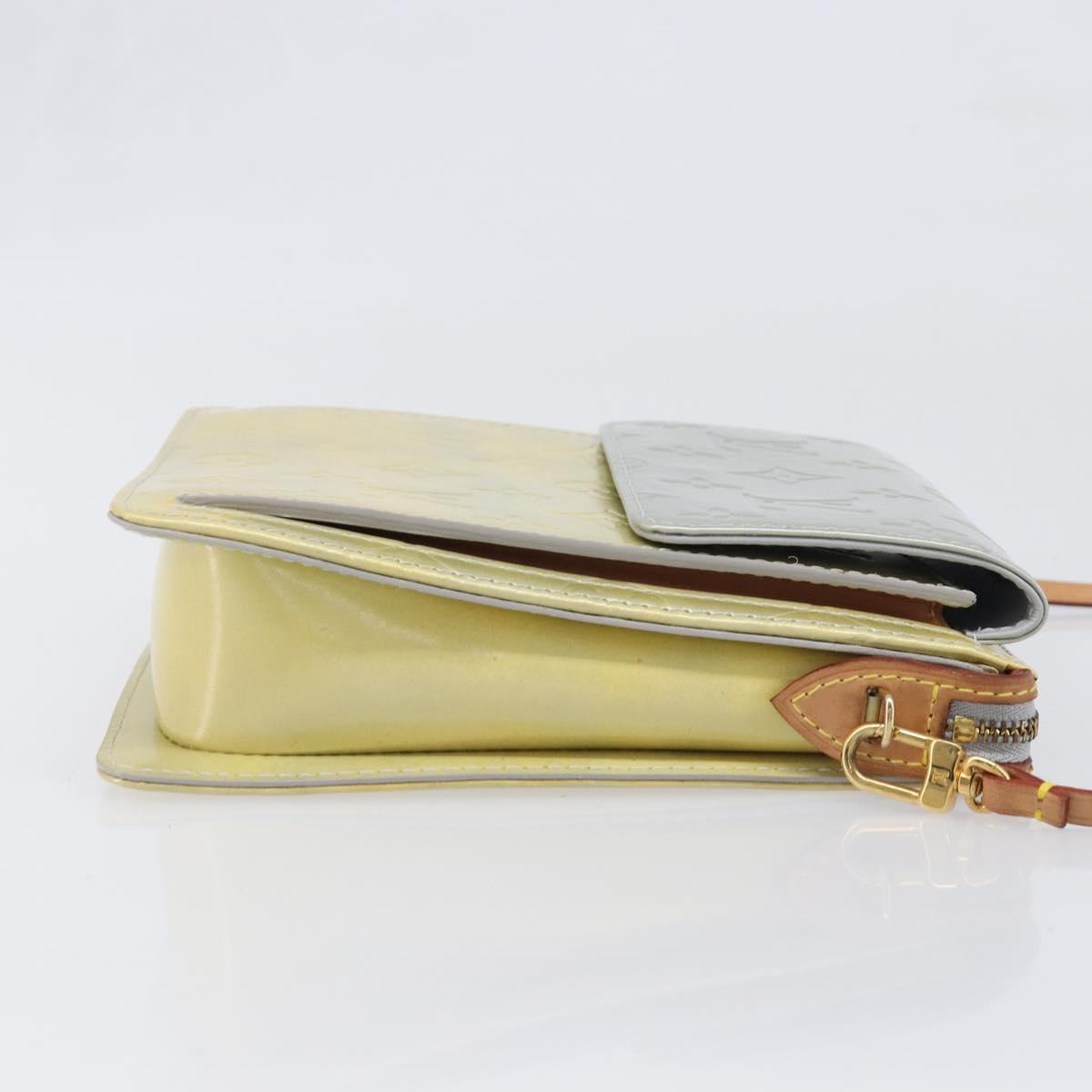 LOUIS VUITTON Monogram Vernis Motto Accessory Pouch Gris M91030 LV Auth 202054