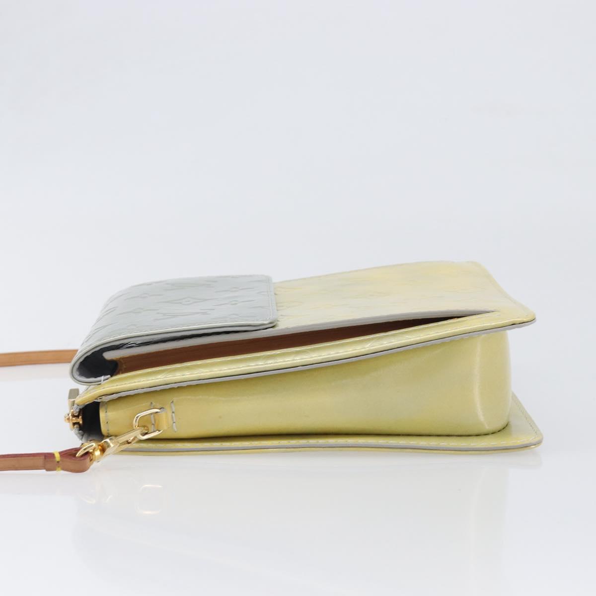 LOUIS VUITTON Monogram Vernis Motto Accessory Pouch Gris M91030 LV Auth 202054