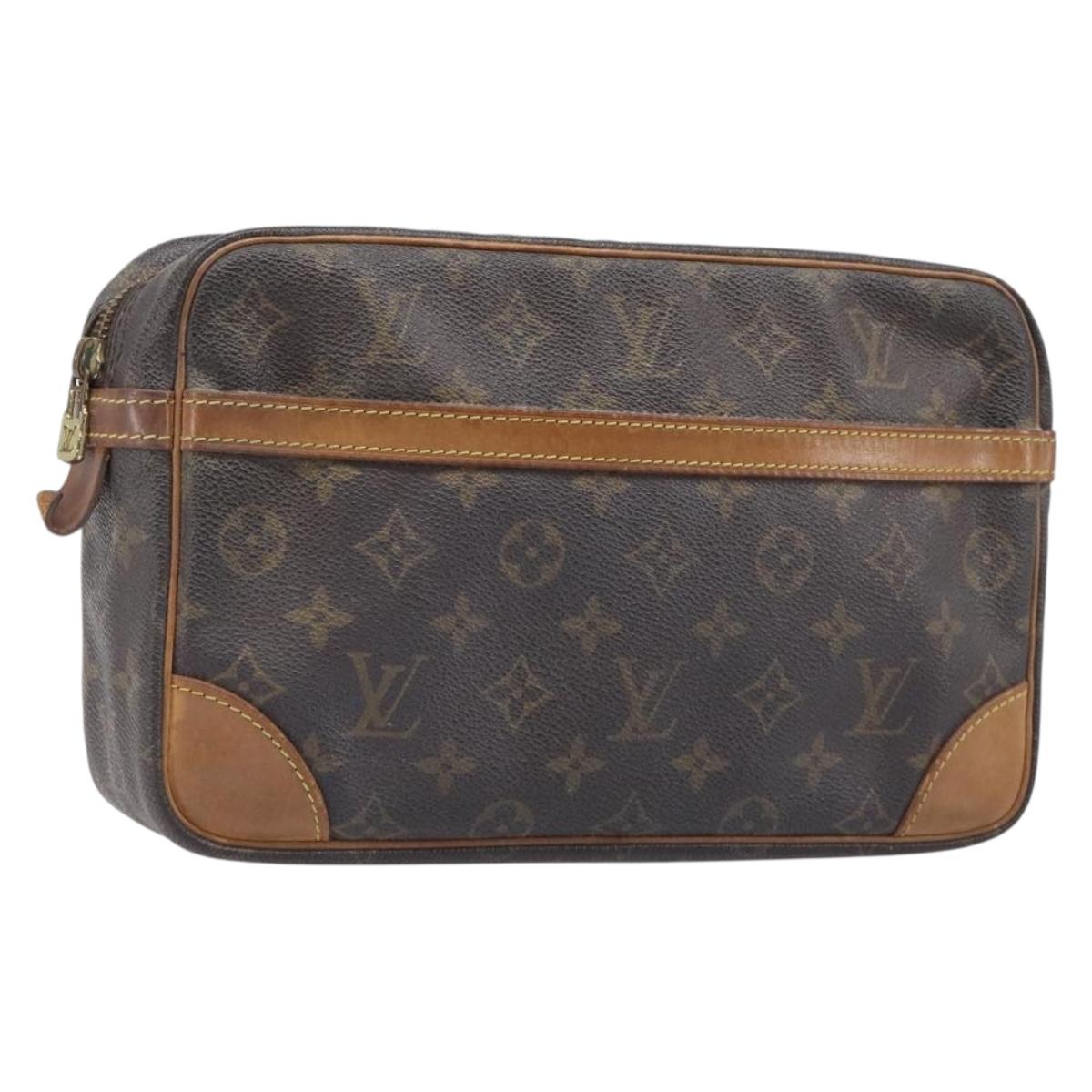 LOUIS VUITTON Monogram Compiegne 28 Clutch Bag M51845 LV Auth 202058