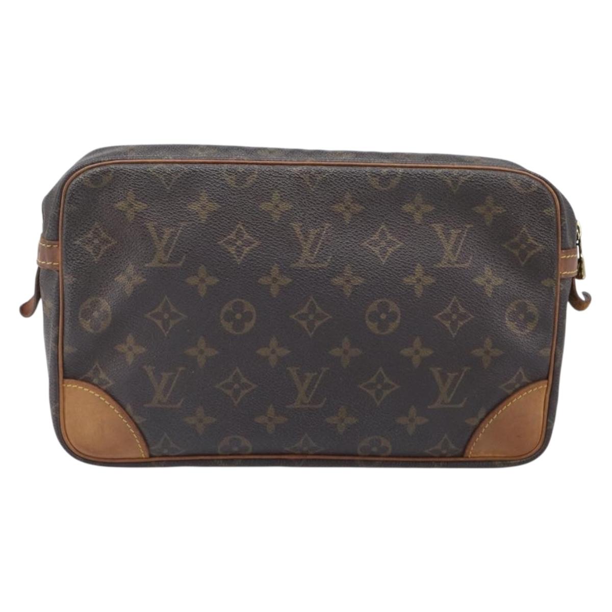 LOUIS VUITTON Monogram Compiegne 28 Clutch Bag M51845 LV Auth 202058
