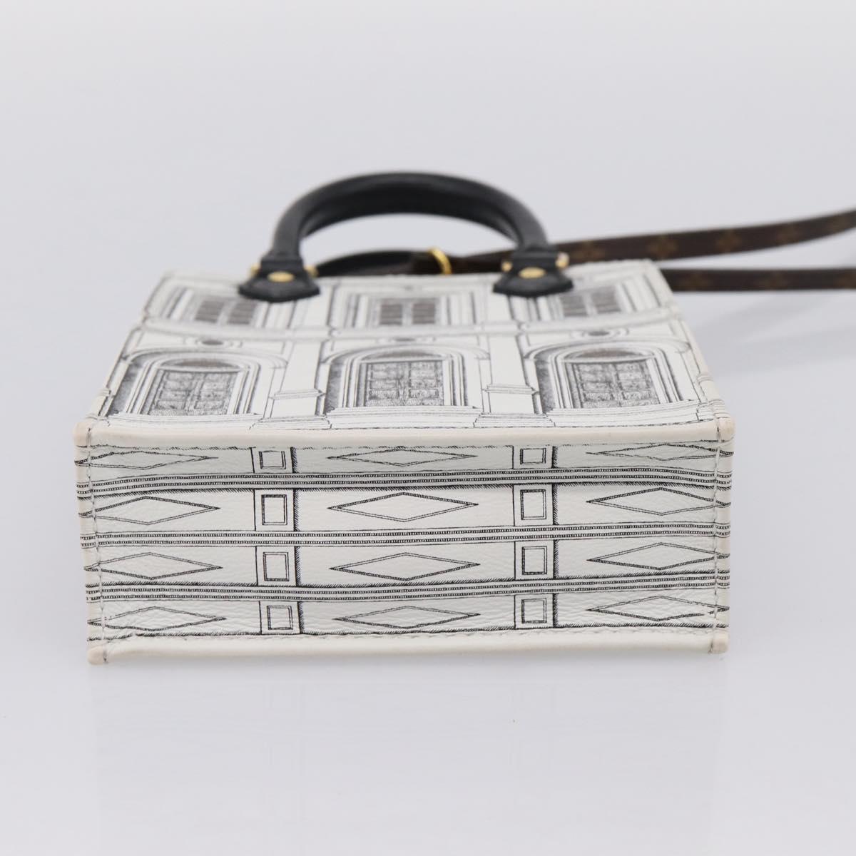 LOUIS VUITTON Monogram Fornasetti Petit Sac Plat Bag M80991 LV Auth 202068SAM