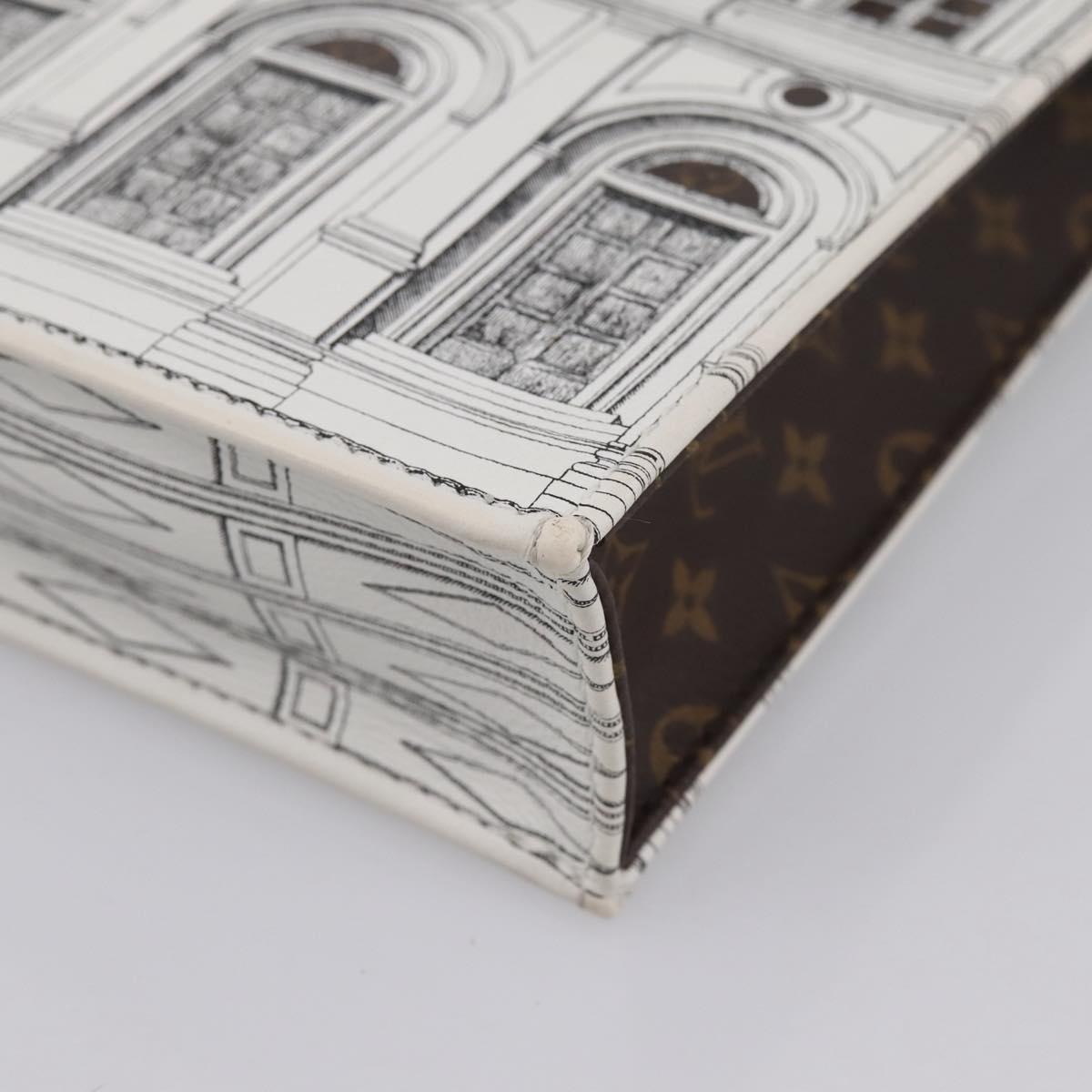 LOUIS VUITTON Monogram Fornasetti Petit Sac Plat Bag M80991 LV Auth 202068SAM