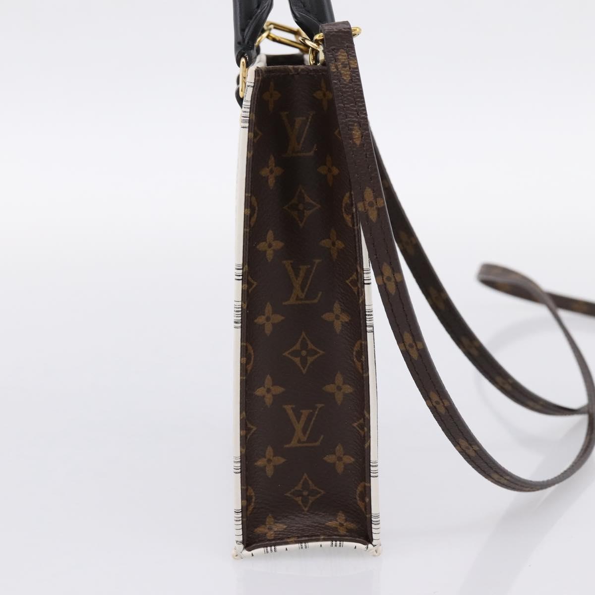 LOUIS VUITTON Monogram Fornasetti Petit Sac Plat Bag M80991 LV Auth 202068SAM