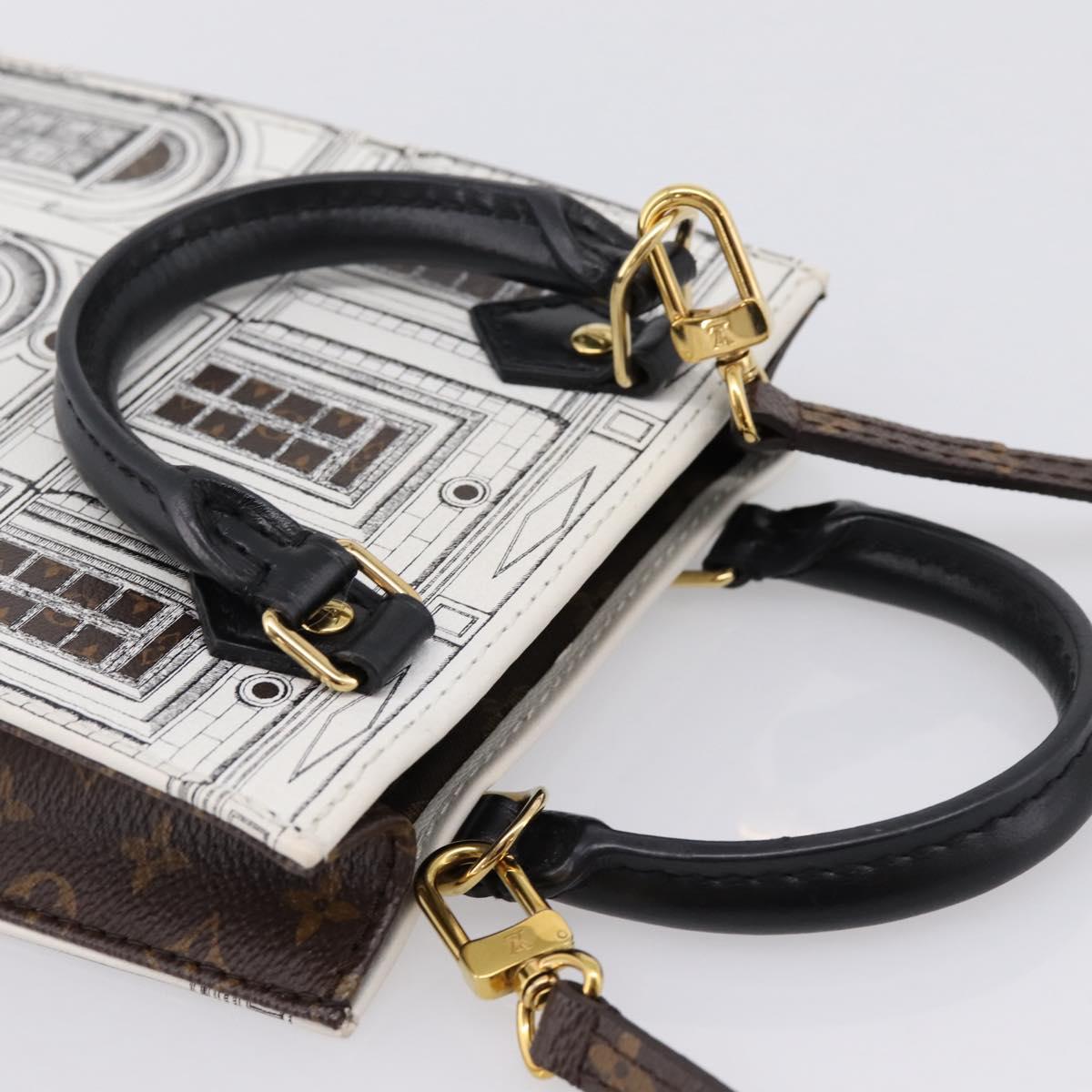 LOUIS VUITTON Monogram Fornasetti Petit Sac Plat Bag M80991 LV Auth 202068SAM