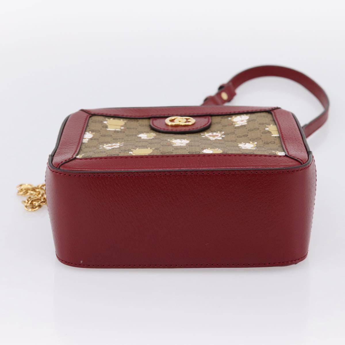 GUCCI Micro GG Supreme Doraemon Collaboration Bag PVC Beige 655596 Auth 202069M