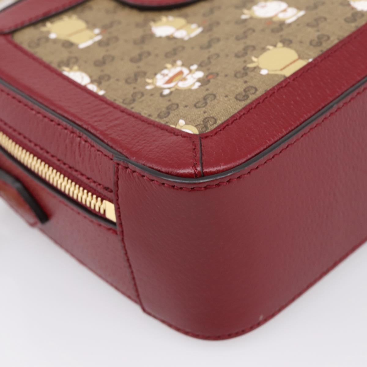 GUCCI Micro GG Supreme Doraemon Collaboration Bag PVC Beige 655596 Auth 202069M