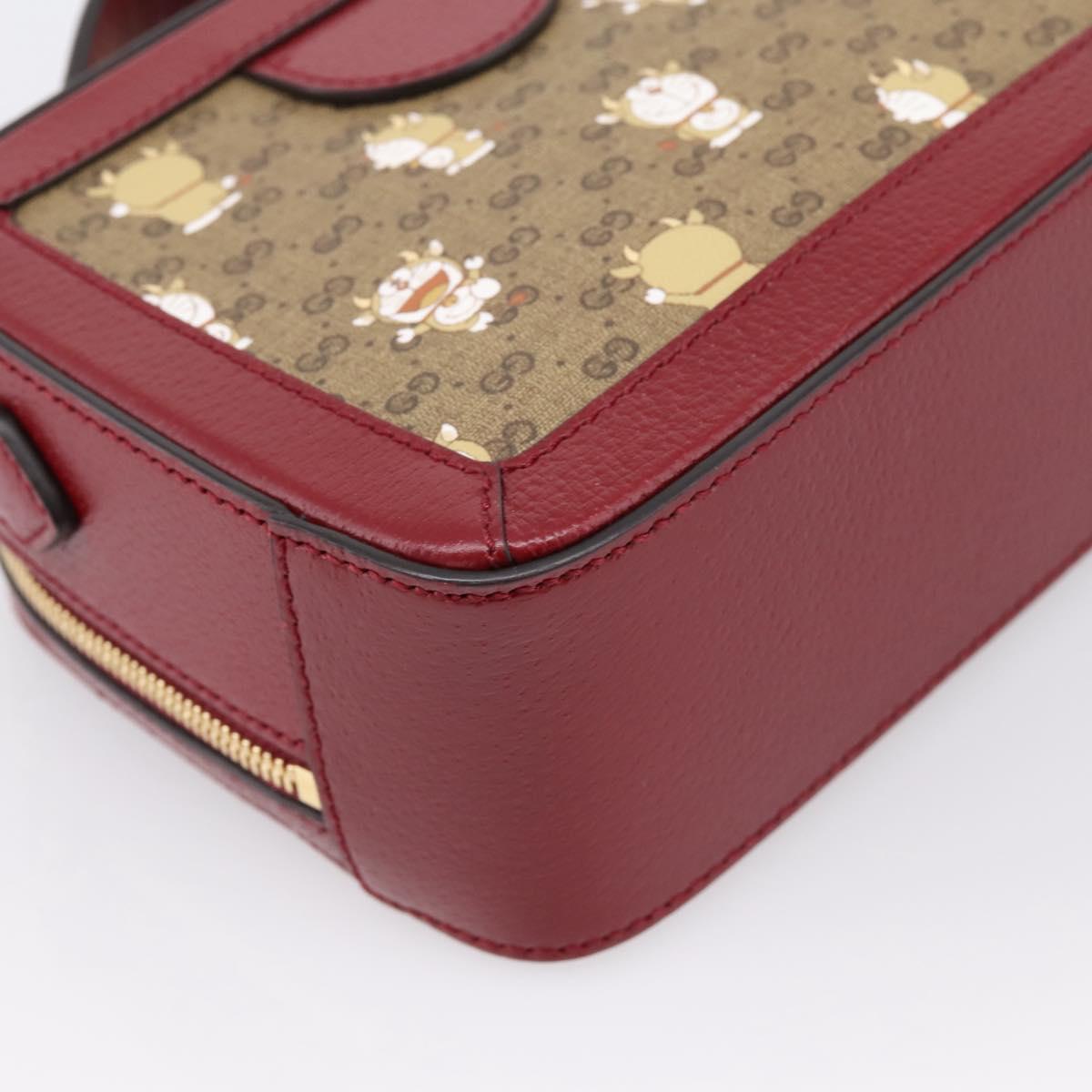 GUCCI Micro GG Supreme Doraemon Collaboration Bag PVC Beige 655596 Auth 202069M