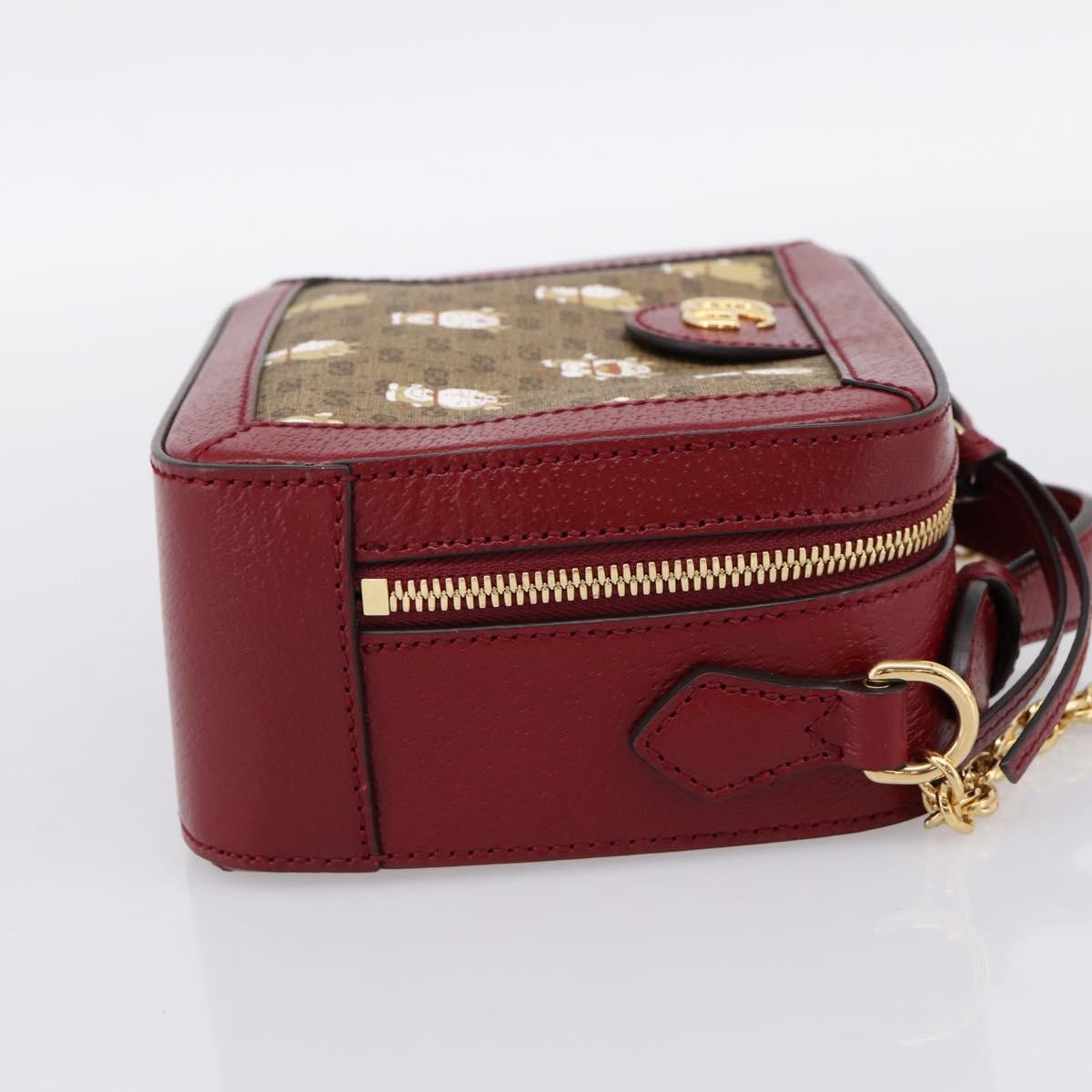 GUCCI Micro GG Supreme Doraemon Collaboration Bag PVC Beige 655596 Auth 202069M