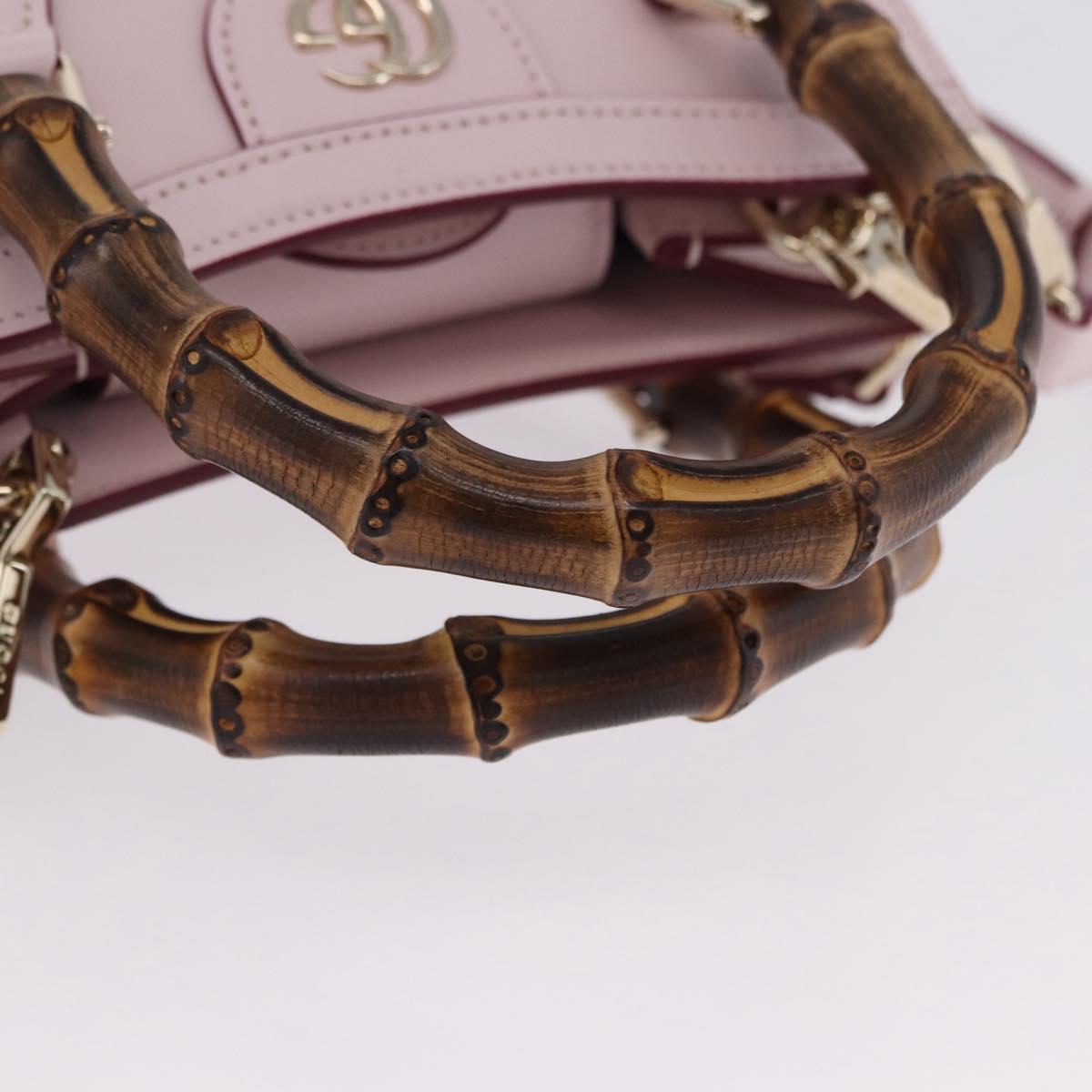 GUCCI Yuko Higuchi Bamboo Diana Small Tote Bag 3way Pink 841488 Auth 202070SM