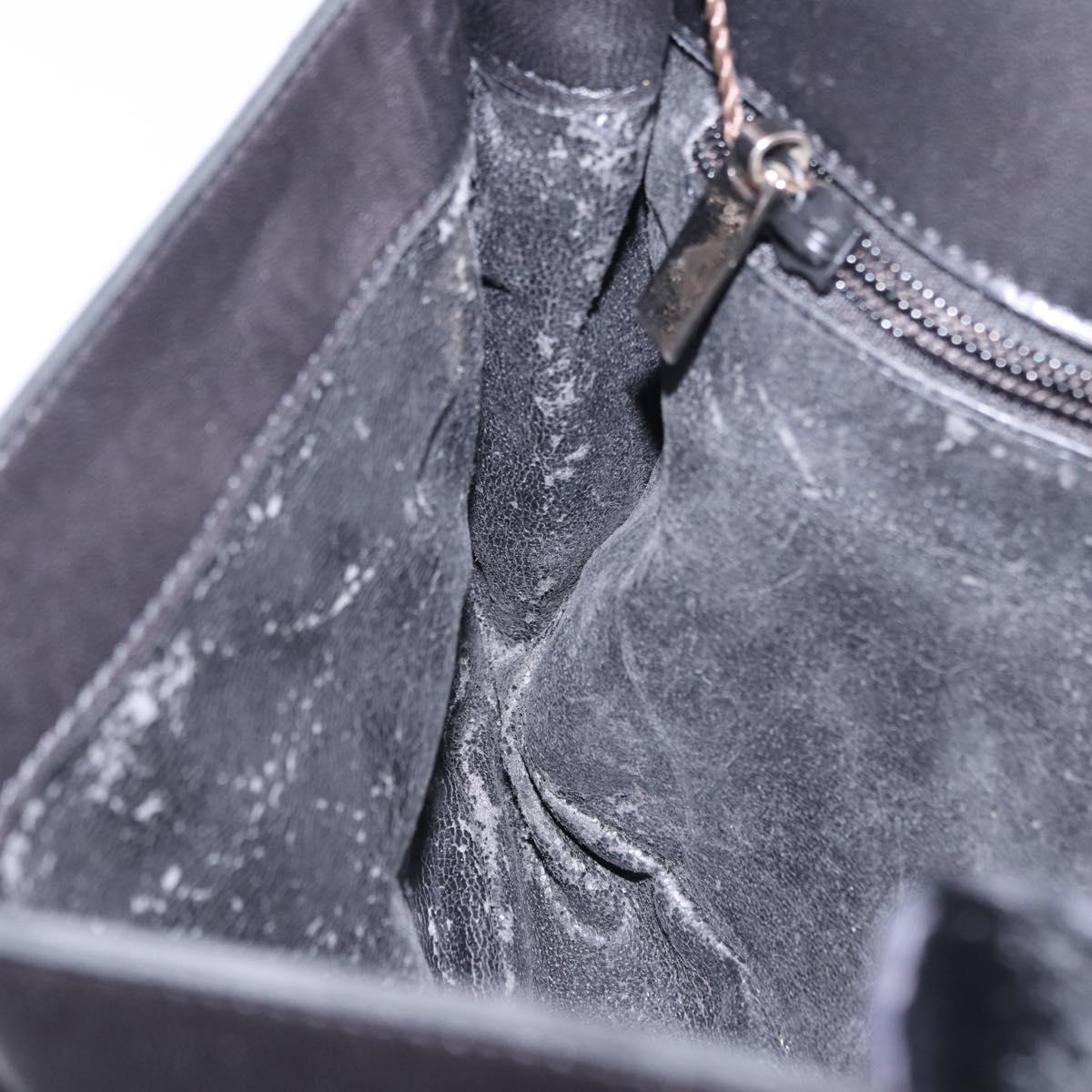 BOTTEGA VENETA INTRECCIATO Shoulder Bag Fur Black Auth 202071