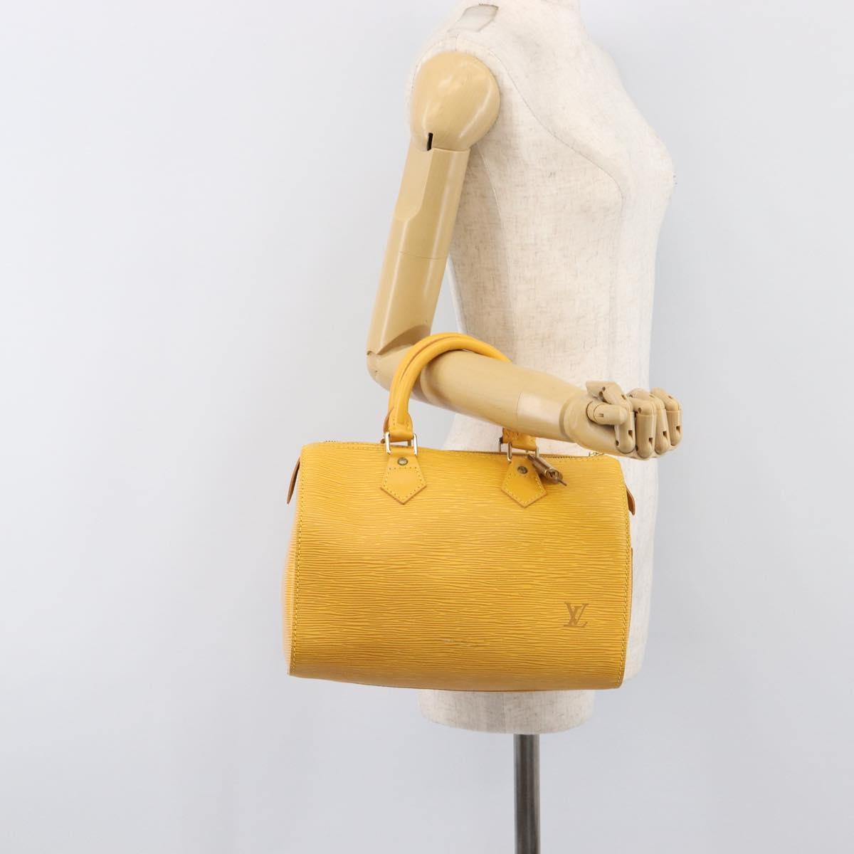LOUIS VUITTON Epi Speedy 25 Hand Bag Tassili Yellow M43019 LV Auth 202095V
