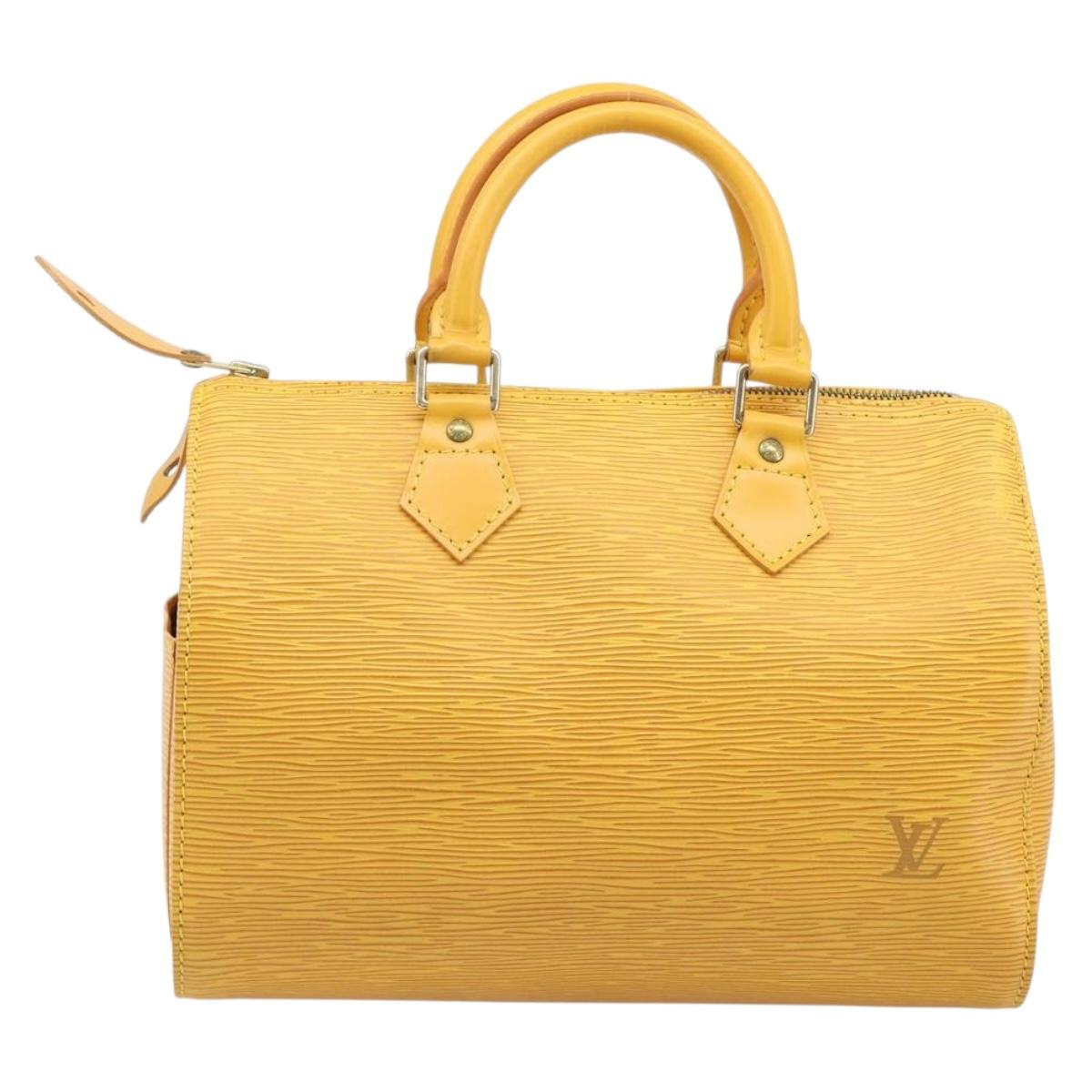 LOUIS VUITTON Epi Speedy 25 Hand Bag Tassili Yellow M43019 LV Auth 202095V