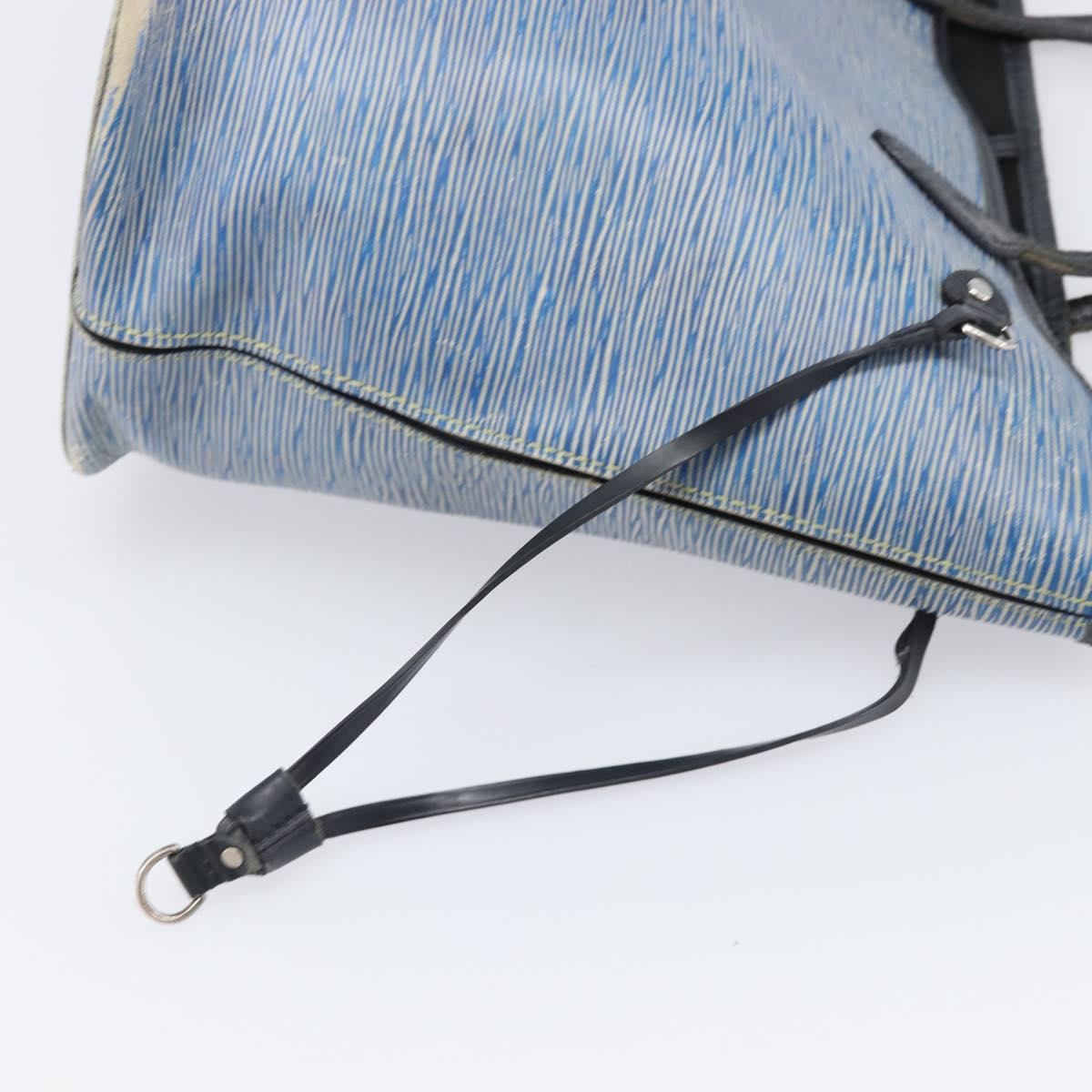 LOUIS VUITTON Epi Denim Neverfull MM Tote Bag Blue M51053 LV Auth 202097