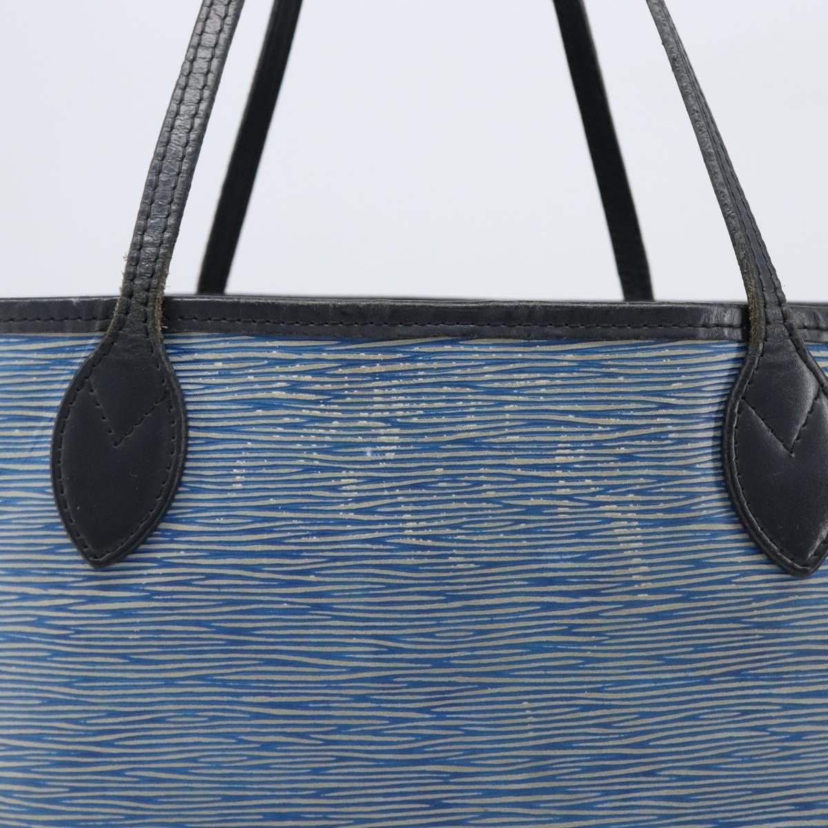 LOUIS VUITTON Epi Denim Neverfull MM Tote Bag Blue M51053 LV Auth 202097