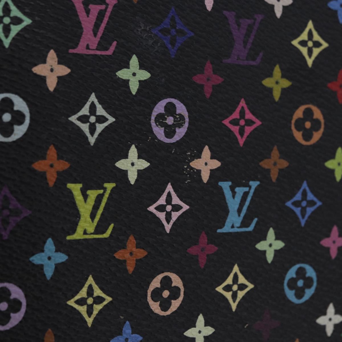 LOUIS VUITTON Monogram Multicolor Agenda GM Cover Black R20893 LV Auth 202101V