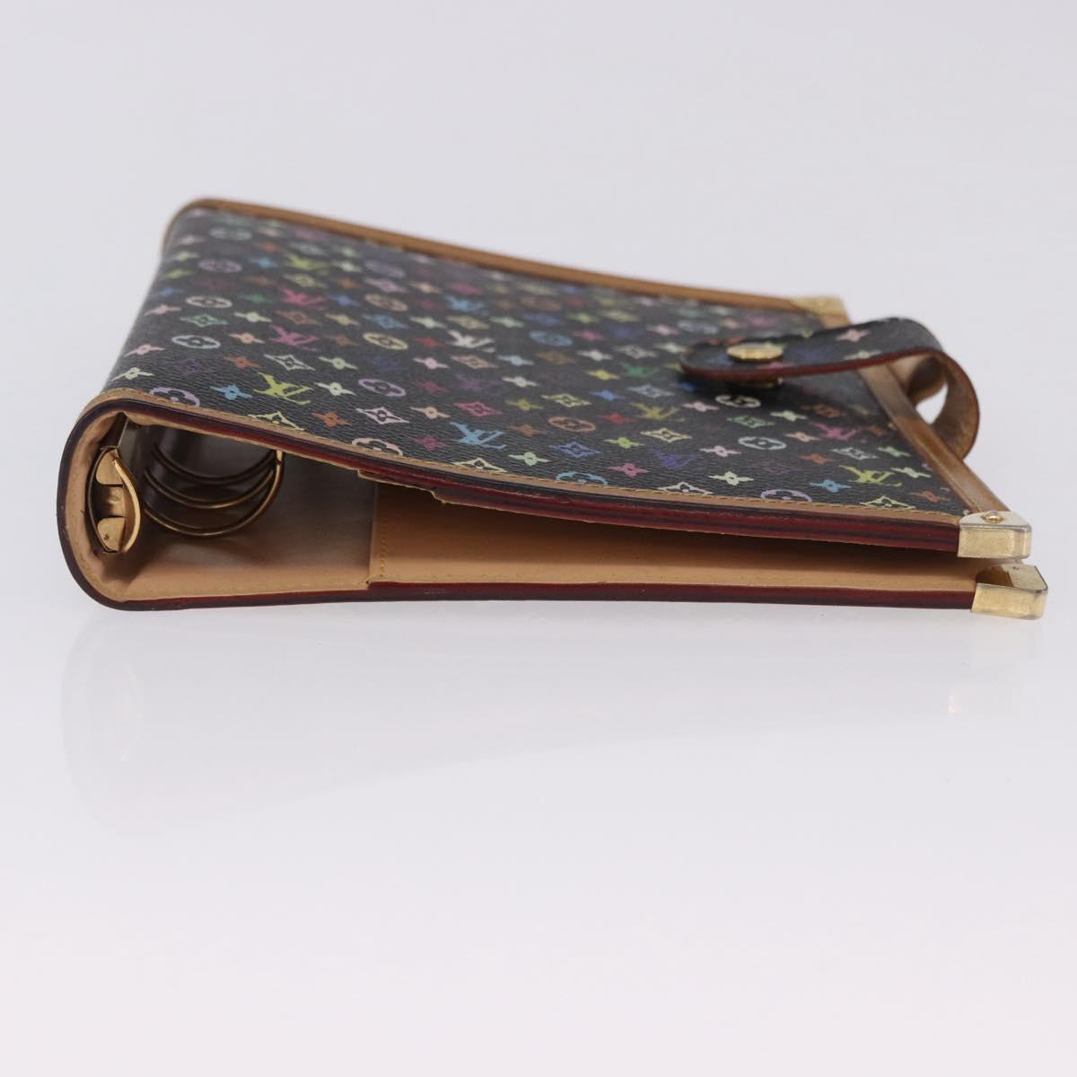 LOUIS VUITTON Monogram Multicolor Agenda GM Cover Black R20893 LV Auth 202101V