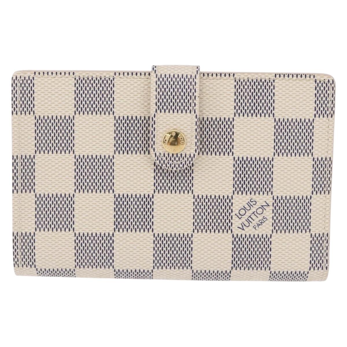 LOUIS VUITTON Damier Azur Portefeuille Viennois Wallet N61676 LV Auth 202105V