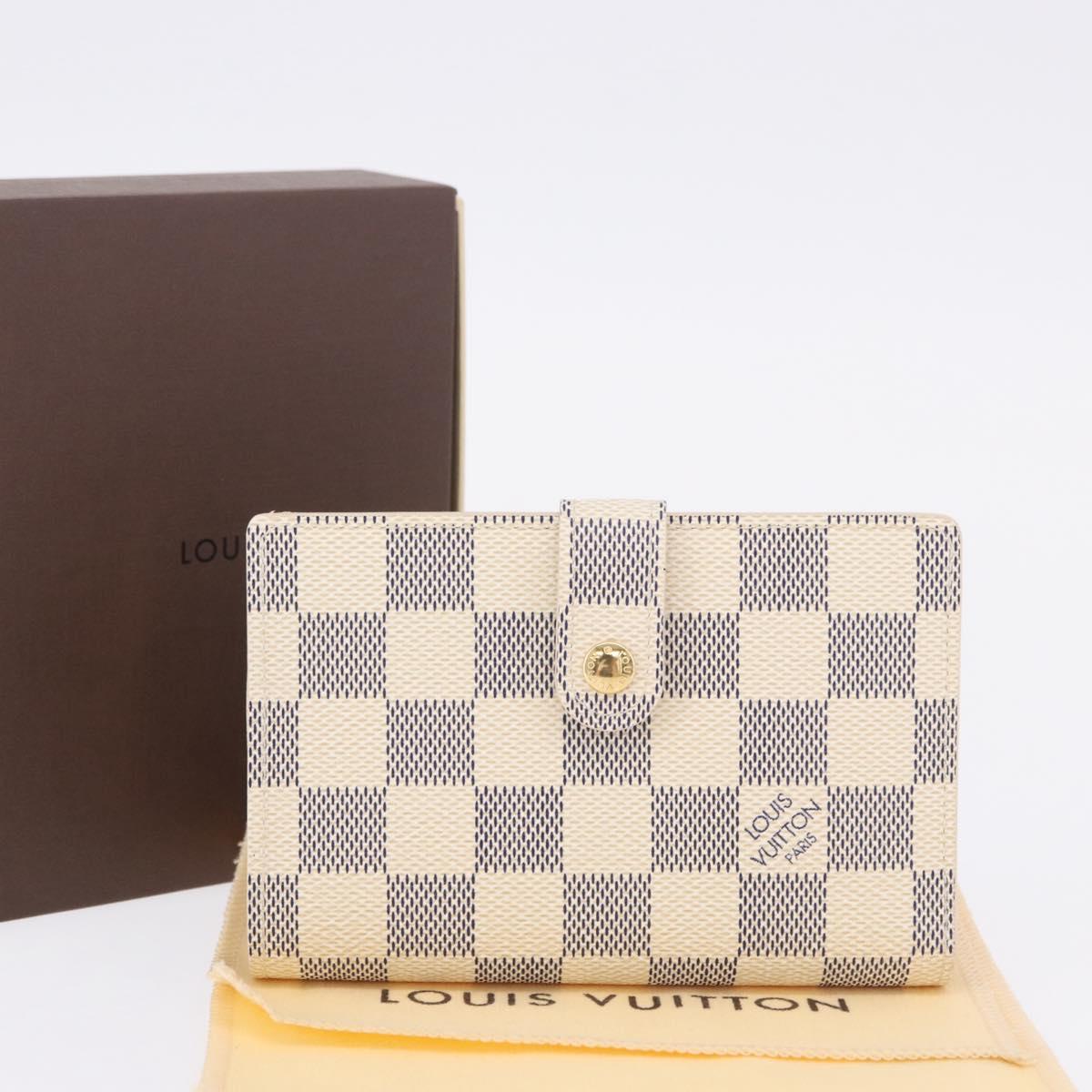 LOUIS VUITTON Damier Azur Portefeuille Viennois Wallet N61676 LV Auth 202105V
