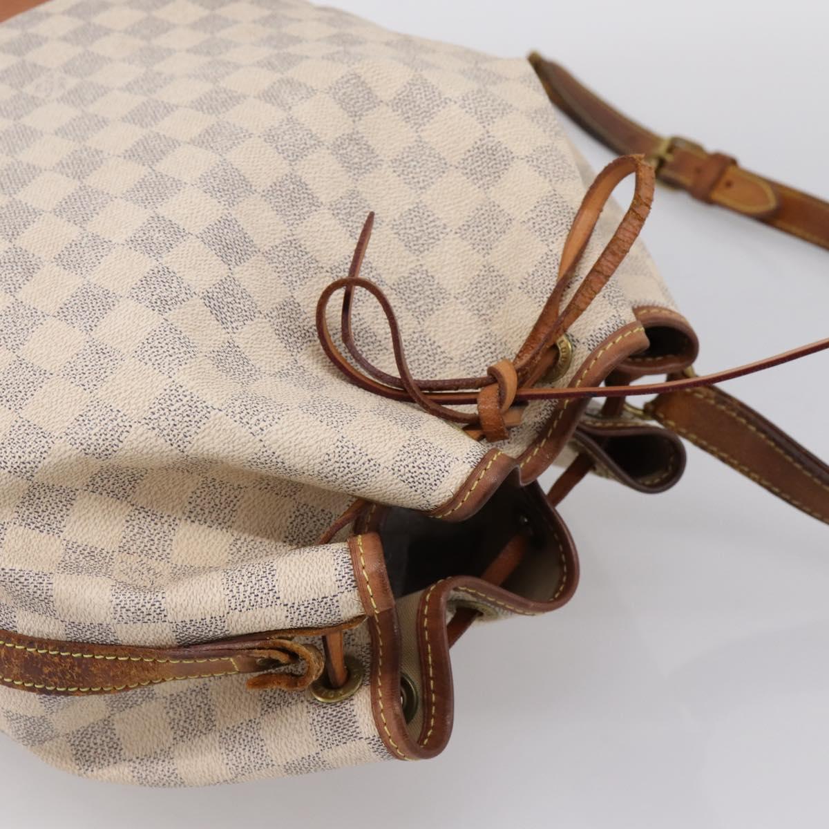 LOUIS VUITTON Damier Azur Noe Shoulder Bag N42222 LV Auth 202115