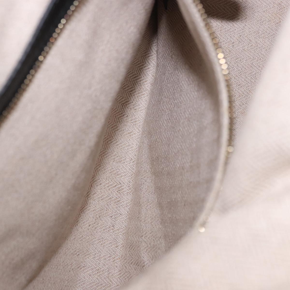 BVLGARI Hand Bag Canvas 2way Beige Gold Tone Auth 202121A
