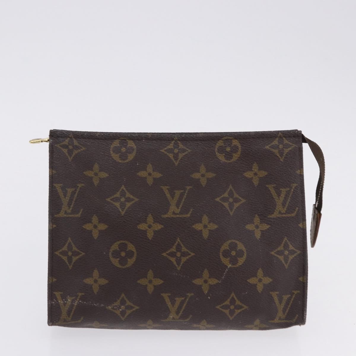 LOUIS VUITTON Monogram Cosmetic Pouch Clutch Bag 3 Set LV Auth 202129