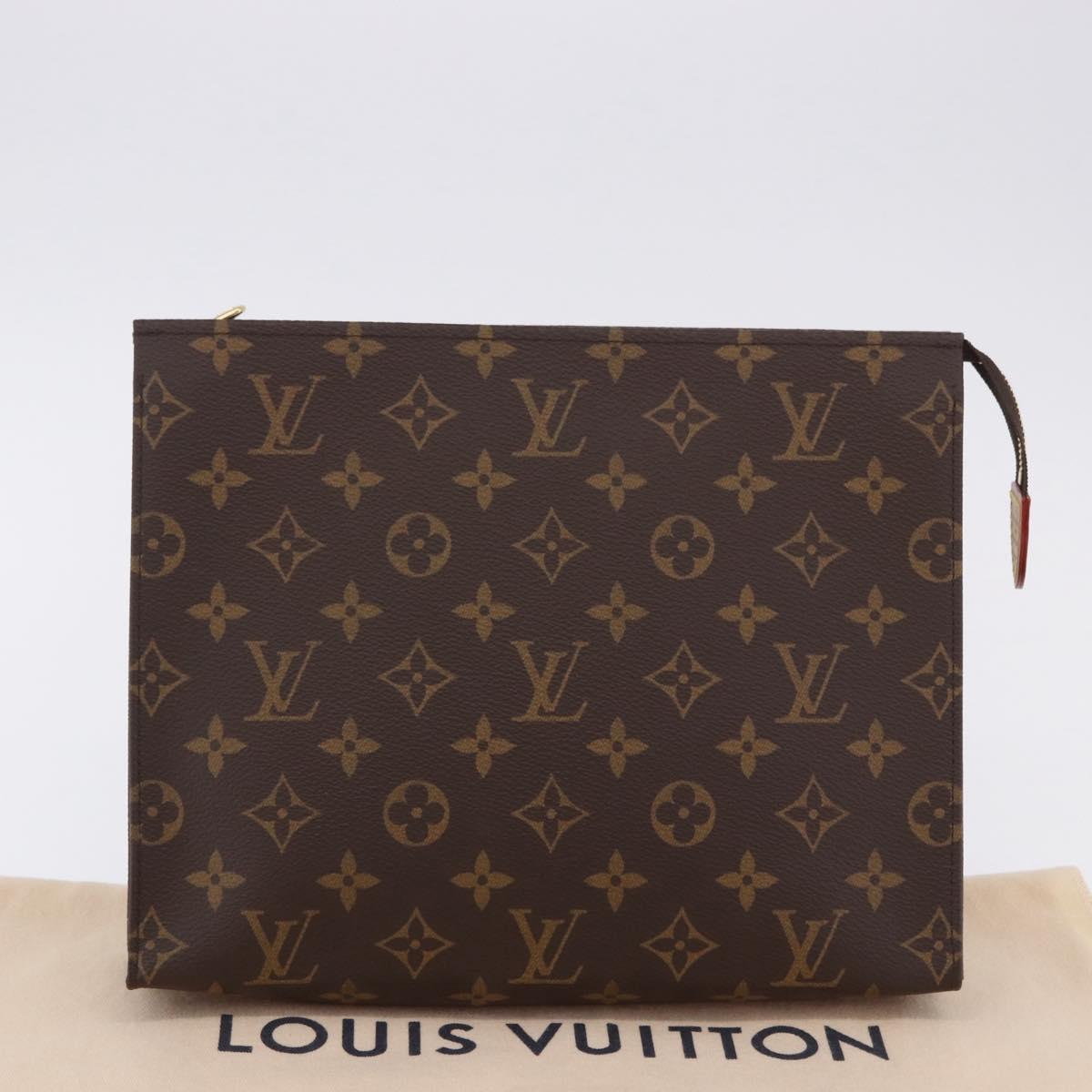 LOUIS VUITTON Monogram Poche Toilette 26 Pouch M47542 LV Auth 202147V