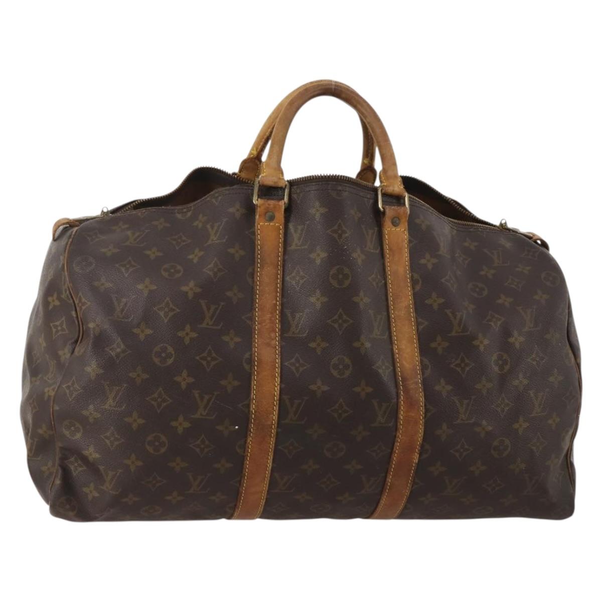 LOUIS VUITTON Monogram Keepall 50 Boston Bag M41426 LV Auth 202150