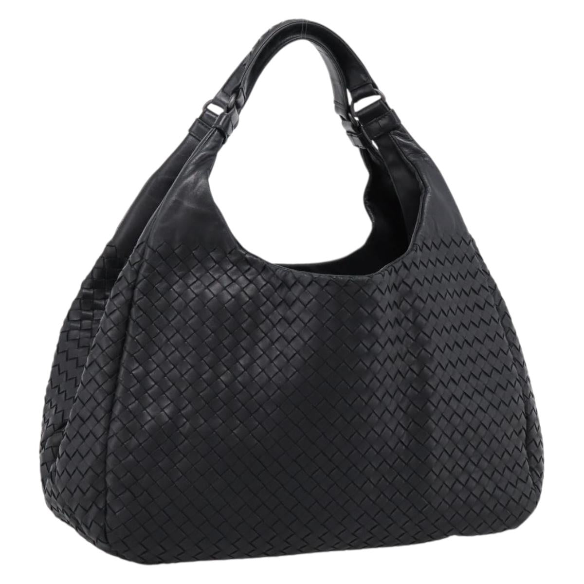 BOTTEGA VENETA INTRECCIATO Tote Bag Leather Black Auth 202154V